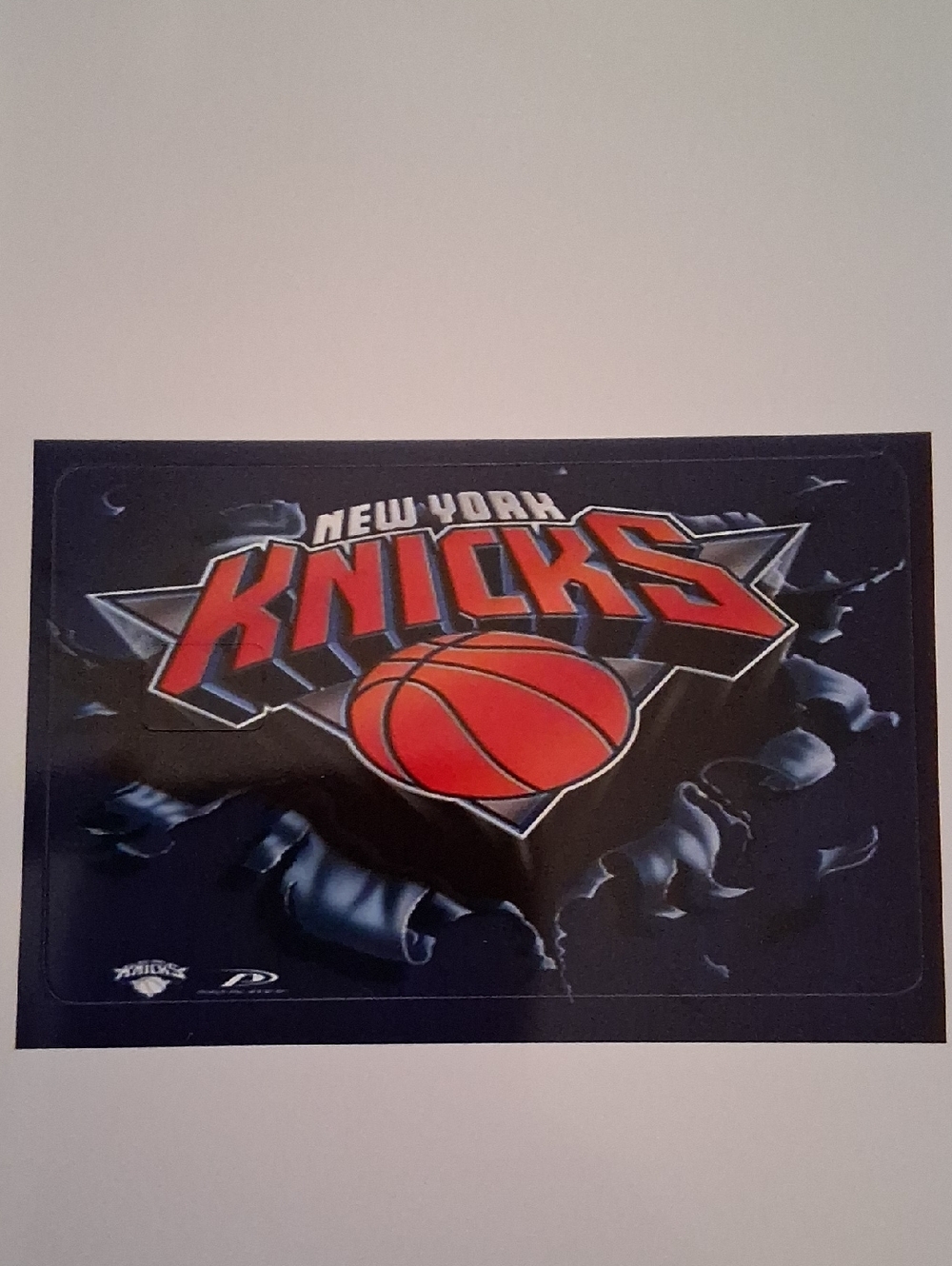 New York Knicks Basketball Logo  - Red & Blue Debit Card Sticker